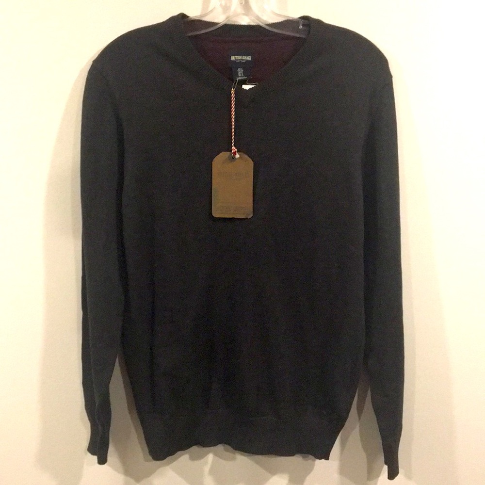 BRITISH KHAKI Long Sleeve Sweater Shirt Size Small